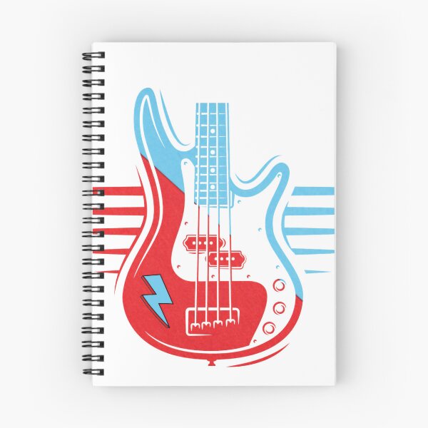 Item preview, Red and Blue Lightning 80s Electric Guitar designed and sold by CoralCactusArt.