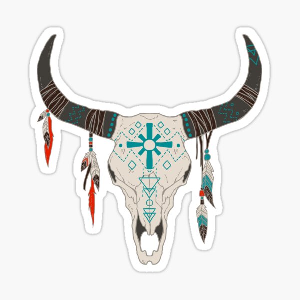 Item preview, Cow Skull - Colorful designed and sold by braintoxic.