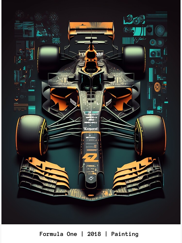Affiche de voiture de course F1 de pilotes de Formule 1, peinture