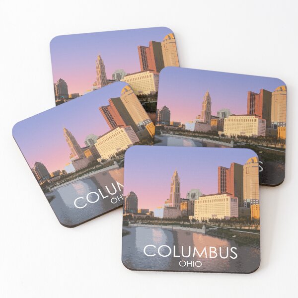 Item preview, Columbus, Ohio, USA, Travel Print designed and sold by summattodraw.