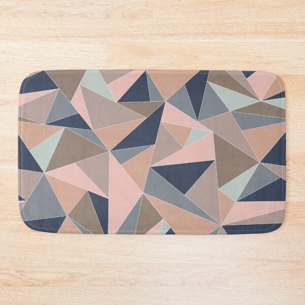 Item preview, Fractal Triangles in Blue, Gray, Peach & Beige designed and sold by aranmade.