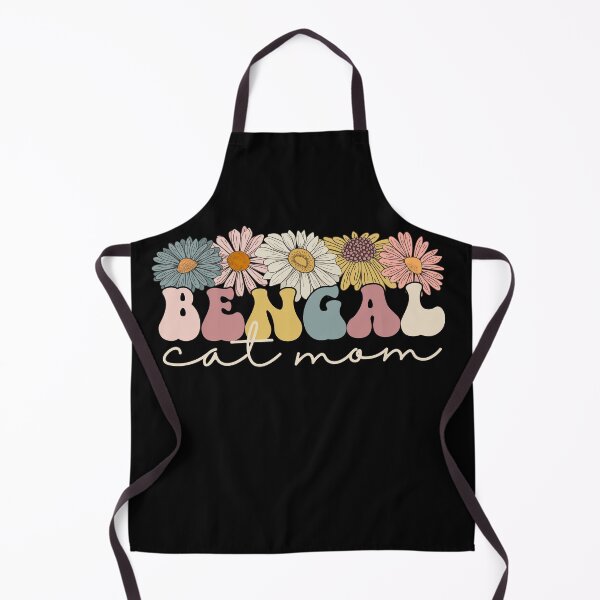 Artikelvorschau, Bengal-Katzen-Mutter bunte retro groovige Wildblumen für Katzenbesitzer entworfen und verkauft von JoeyGraceCatCo.