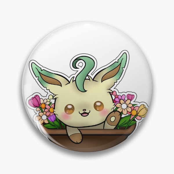 Item preview, cute green dog and flowers - pkm fan  designed and sold by Drawersofdraw.
