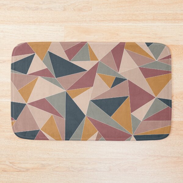 Item preview, Fractal Triangles in Blue, Sage Green, Gold, Peach & Pink designed and sold by aranmade.