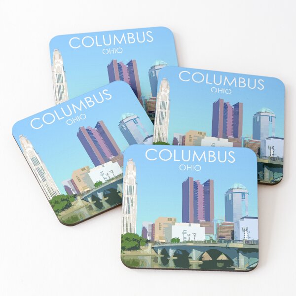 Item preview, Columbus, Ohio, USA, Travel Print designed and sold by summattodraw.