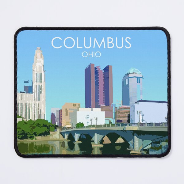 Item preview, Columbus, Ohio, USA, Travel Print designed and sold by summattodraw.