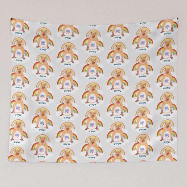 Item preview, Rainbow Grumpy capybara title designed and sold by umasharda.