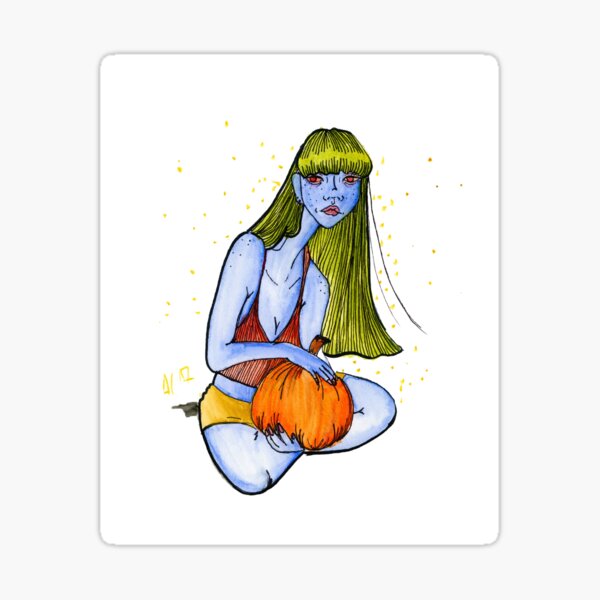 Fall Girl Sticker