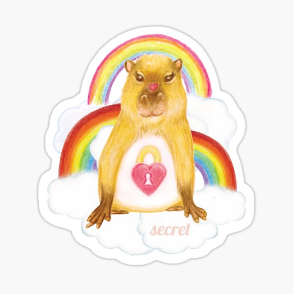 Item preview, Rainbow Secret capybara title designed and sold by umasharda.