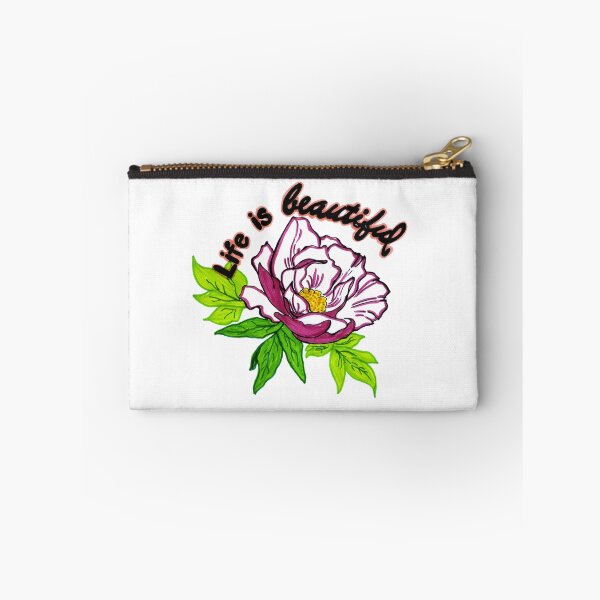 Item preview, Life Is Beautiful Floral Inspirational Art Design Gift designed and sold by HighArtDesigns.