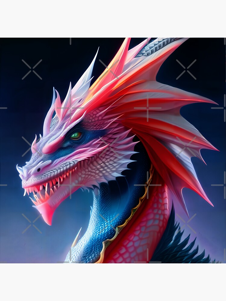 Thumbnail 3 of 3, Sticker, Crystal Dragons Series #05: Flair Savage designed and sold by dragynrain.