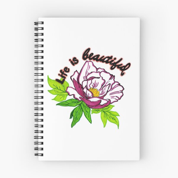 Item preview, Life Is Beautiful Floral Inspirational Art Design Gift designed and sold by HighArtDesigns.