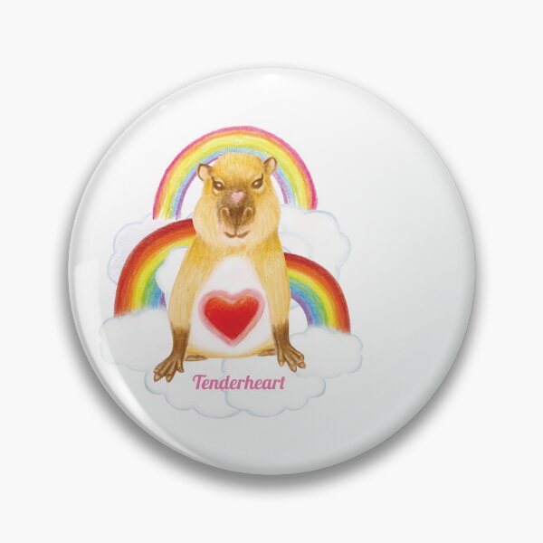 Item preview, Rainbow Tenderheart capybara title designed and sold by umasharda.