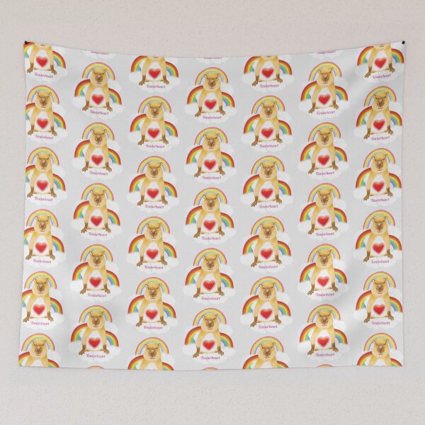 Item preview, Rainbow Tenderheart capybara title designed and sold by umasharda.