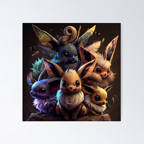 Artikel-Vorschau von Eeveelution Art: Den Charme des geliebten Animes einfangen, designt und verkauft von VC-prints.