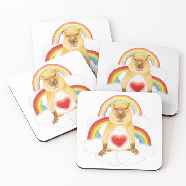 Item preview, Rainbow Tenderheart capybara designed and sold by umasharda.