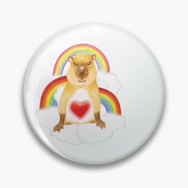 Item preview, Rainbow Tenderheart capybara designed and sold by umasharda.