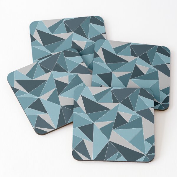 Item preview, Fractal Triangles in Monochromatic Blue designed and sold by aranmade.