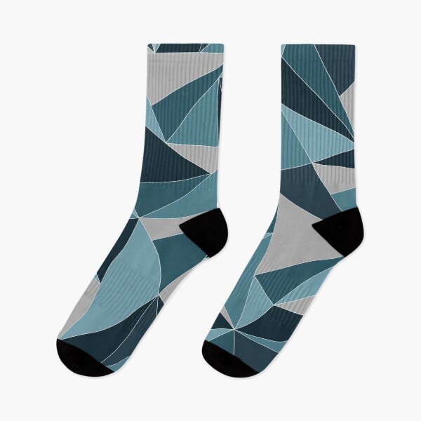 Item preview, Fractal Triangles in Monochromatic Blue designed and sold by aranmade.