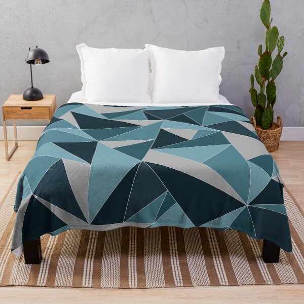 Item preview, Fractal Triangles in Monochromatic Blue designed and sold by aranmade.