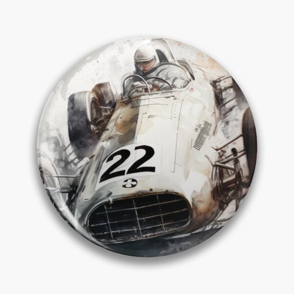 Item preview, Vintage 1937 Mercedes W125 F1 Watercolour Painting Print   designed and sold by PicTechNowArt.
