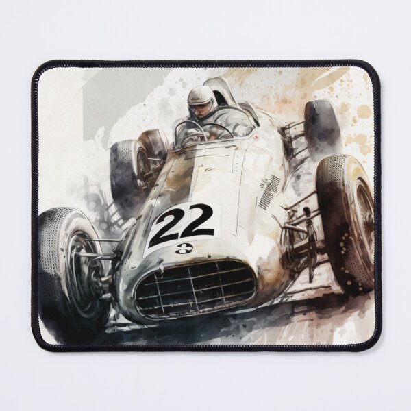 Item preview, Vintage 1937 Mercedes W125 F1 Watercolour Painting Print designed and sold by PicTechNowArt.