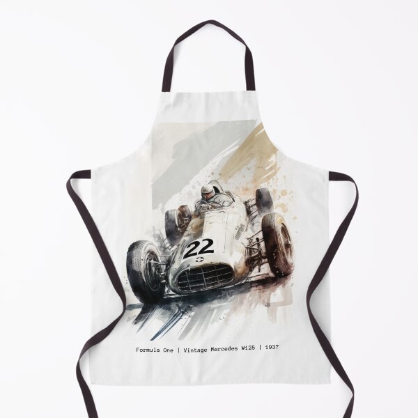 Item preview, Vintage 1937 Mercedes W125 F1 Watercolour Painting Print designed and sold by PicTechNowArt.