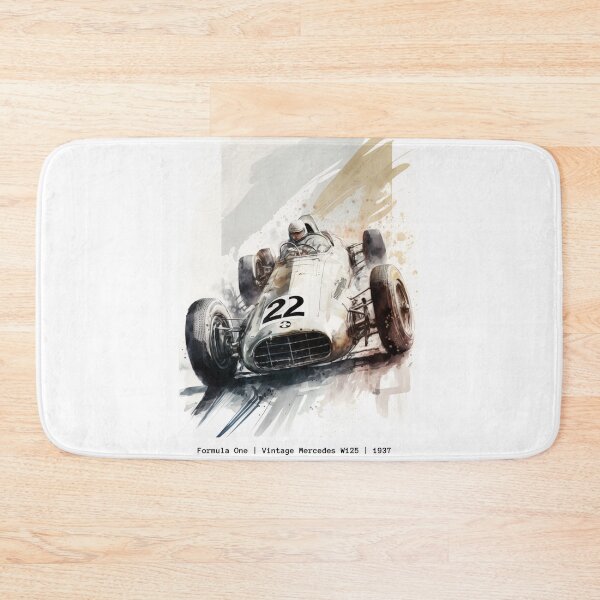 Item preview, Vintage 1937 Mercedes W125 F1 Watercolour Painting Print   designed and sold by PicTechNowArt.
