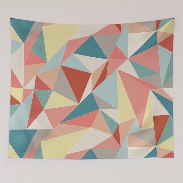 Item preview, Fractal Triangles in Vibrant Pastels designed and sold by aranmade.