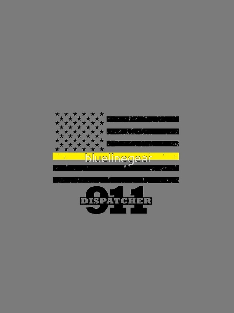 “911 DISPATCHER THIN GOLD LINE FLAG” iPhone Case for Sale by