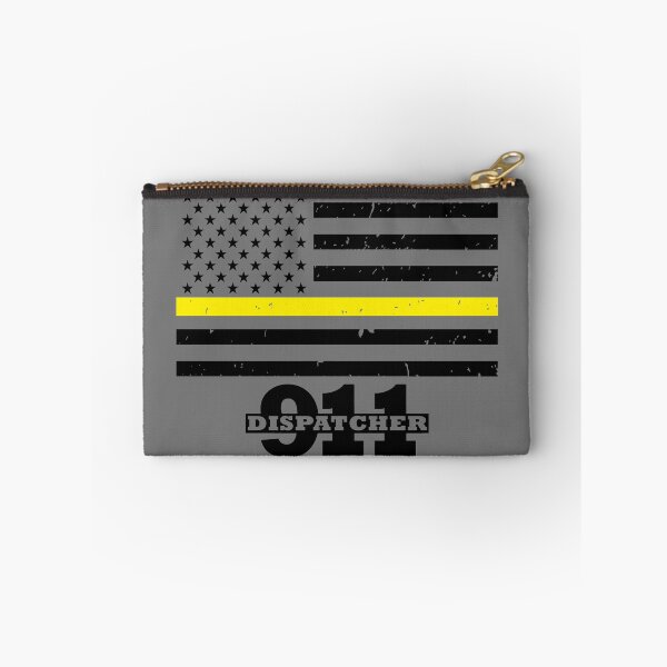 Item preview, 911 DISPATCHER THIN GOLD LINE FLAG designed and sold by bluelinegear.