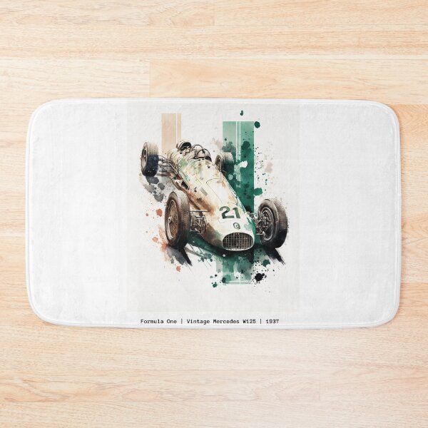 Item preview, Vintage 1937 Mercedes W125 F1 Watercolour Painting Print   designed and sold by PicTechNowArt.