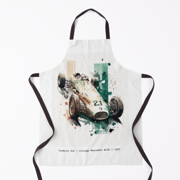 Item preview, Vintage 1937 Mercedes W125 F1 Watercolour Painting Print designed and sold by PicTechNowArt.