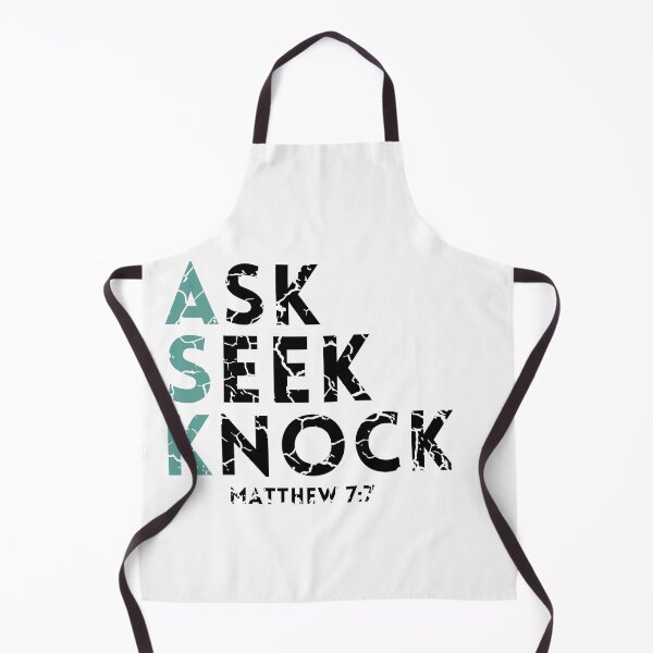 Item preview, Ask Seek Knock (white background distressed) designed and sold by KingsManKind.