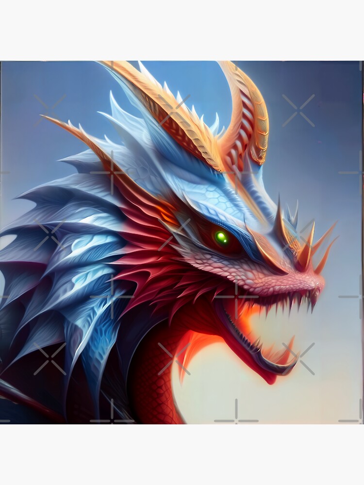 Thumbnail 3 of 3, Sticker, Crystal Dragons Series #07: Jagged Edgelord designed and sold by dragynrain.