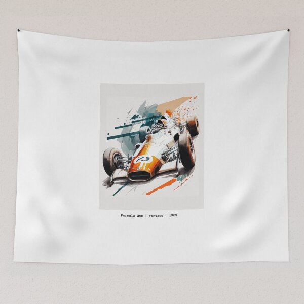 Item preview, Formula one Vintage 1969 F1 Watercolour Painting Print   designed and sold by PicTechNowArt.