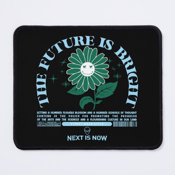 Item preview, Cartoon-style flower and urban-style text 'The Future is Bright designed and sold by fabiand1927.
