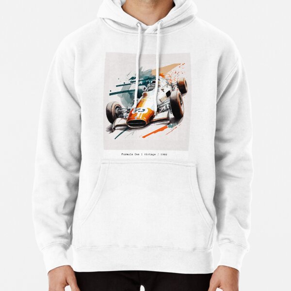 Formula 1 Distressed Car Graphic Hoodie