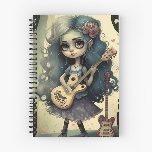 Item preview, Cute Guitar Girl Big Eye Girl designed and sold by Art.Fusion.Studio.
