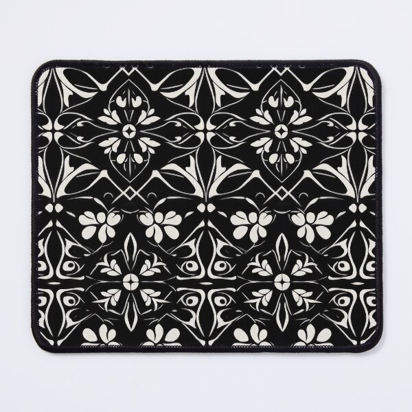 Item preview, Black and white ornate set of vintage floral pattern designed and sold by DAHAS.