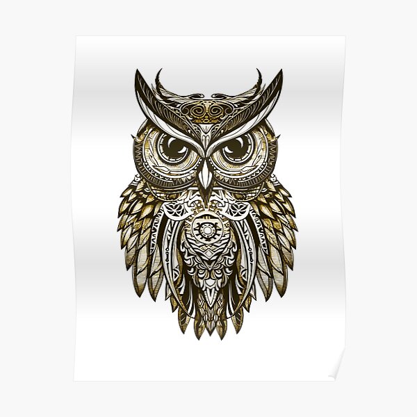 tribal owl tattoo design - Clip Art Library