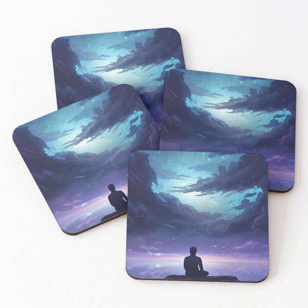 Item preview, Contemplating the Cosmos | A Nighttime Cliffside Vigil designed and sold by PlayfulPrint.