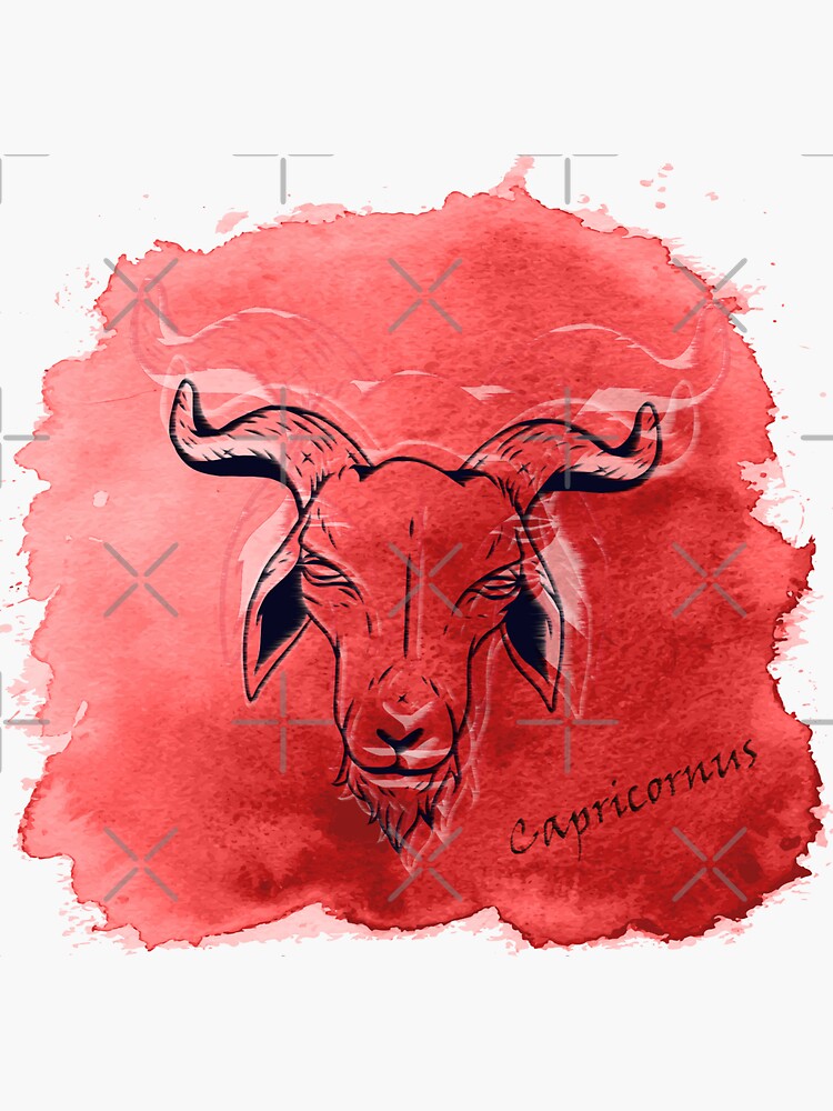 Thumbnail 3 von 3, Sticker, Sternzeichen Steinbock designt und verkauft von Kobeko.