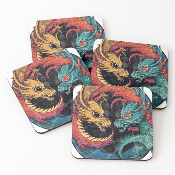 Item preview, Yin Yang Dragons Fantasy Art designed and sold by artbybrado.
