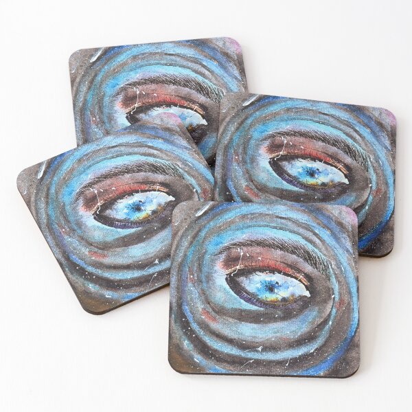 Item preview, Cosmic All-Seeing Eye Swirl - Fantasy Watercolor Illustration designed and sold by Wolshebnaja.