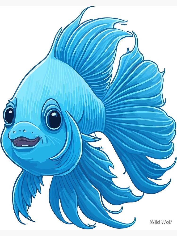 A Cute And Happy Baby Fish Art Print, 48% OFF