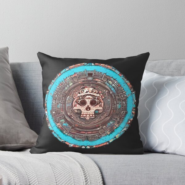 Item preview, Just Another Halloween Skull In Tribal Blue Circle designed and sold by Chubuter.