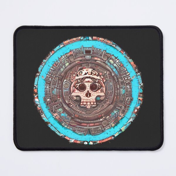 Item preview, Just Another Halloween Skull In Tribal Blue Circle designed and sold by Chubuter.