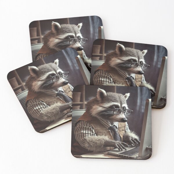 Item preview, Stressed-out Office Raccoon designed and sold by v1adu7z.