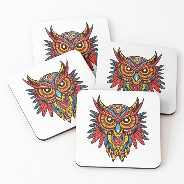 Item preview, Owl Tribal Tattoo Sticker designed and sold by Yevhenii Kravchuk.